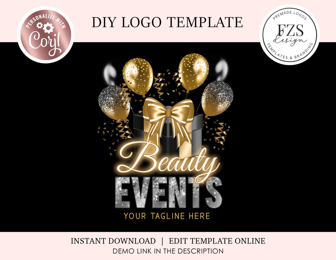 Gift Logo Party Decor Logo Event Planner Logo Diy Logo Party Etsy