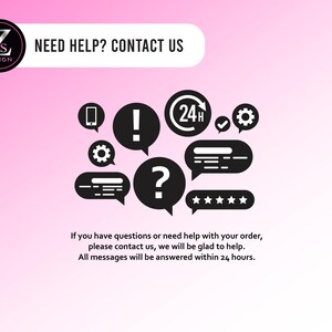 Pode incluir: Ilustra&ccedil;&atilde;o em preto e branco de um ponto de interroga&ccedil;&atilde;o, um ponto de exclama&ccedil;&atilde;o e um &iacute;cone de telefone. O texto "NEED HELP? CONTACT US" est&aacute; no topo da imagem. O texto "24H" est&aacute; dentro de um c&iacute;rculo com uma seta. O texto "★★★★★" est&aacute; abaixo do ponto de interroga&ccedil;&atilde;o. O texto "Se voc&ecirc; tiver alguma d&uacute;vida ou precisar de ajuda com seu pedido, entre em contato conosco, teremos prazer em ajudar. Todas as mensagens ser&atilde;o respondidas em at&eacute; 24 horas." est&aacute; na parte inferior da imagem.