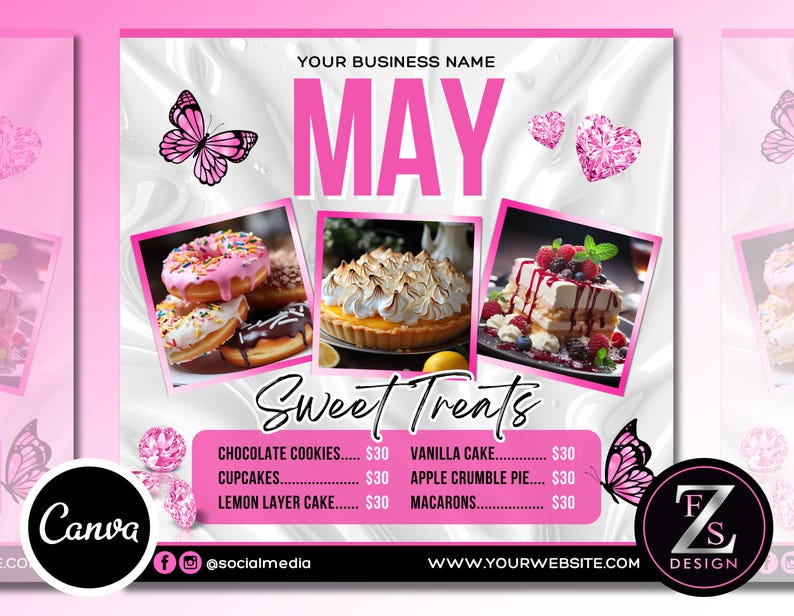 May Bake Sale Flyer, Bakery Flyer, Sweet Treats Flyer, May Dessert ...