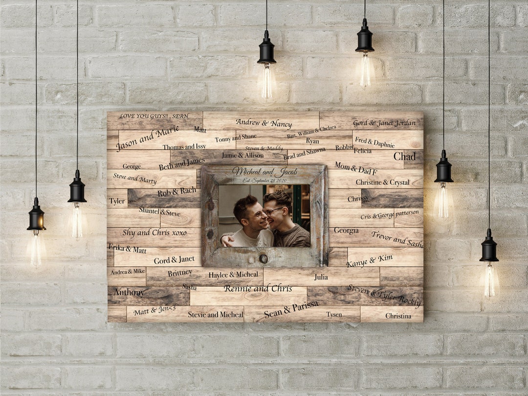 Canvas Wedding Signing Board Barnboard Wood Look Canvas Wall Art