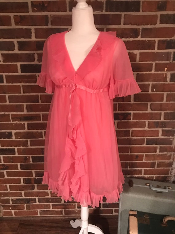 1960’s Evette Lingerie Nightgown and Robe