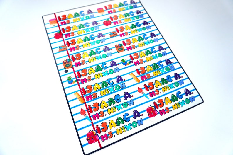 Isaac Labels Back to School Supplies Name Label | Daycare Stickers | Personalized ...
