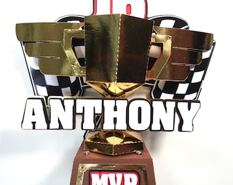 Birthday Cake Topper | Trophy - Piston Cup | Light Up Topper