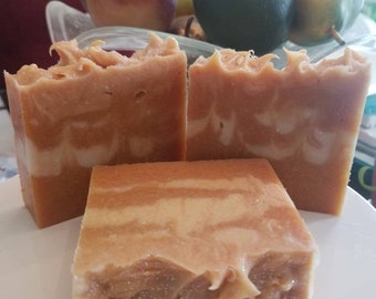 Papaya, Carrot and Turmeric soap, Skin Brightening soap, Turmeric soap, Papaya soap, handcrafted soap, Artisan soap, Gentle soap