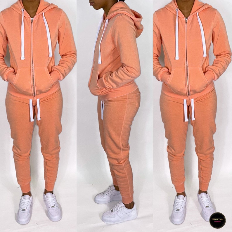 coral jogging suit