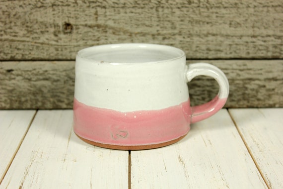 White and Pink Mug