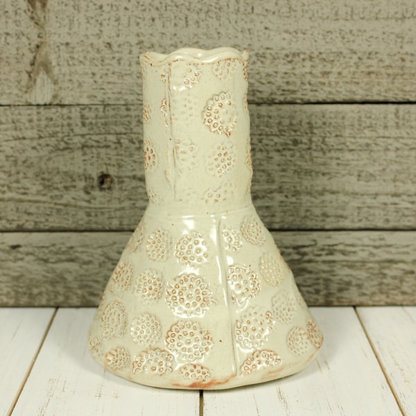 White Pottery Vase Etsy