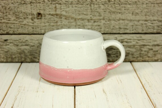 White and Pink Mug