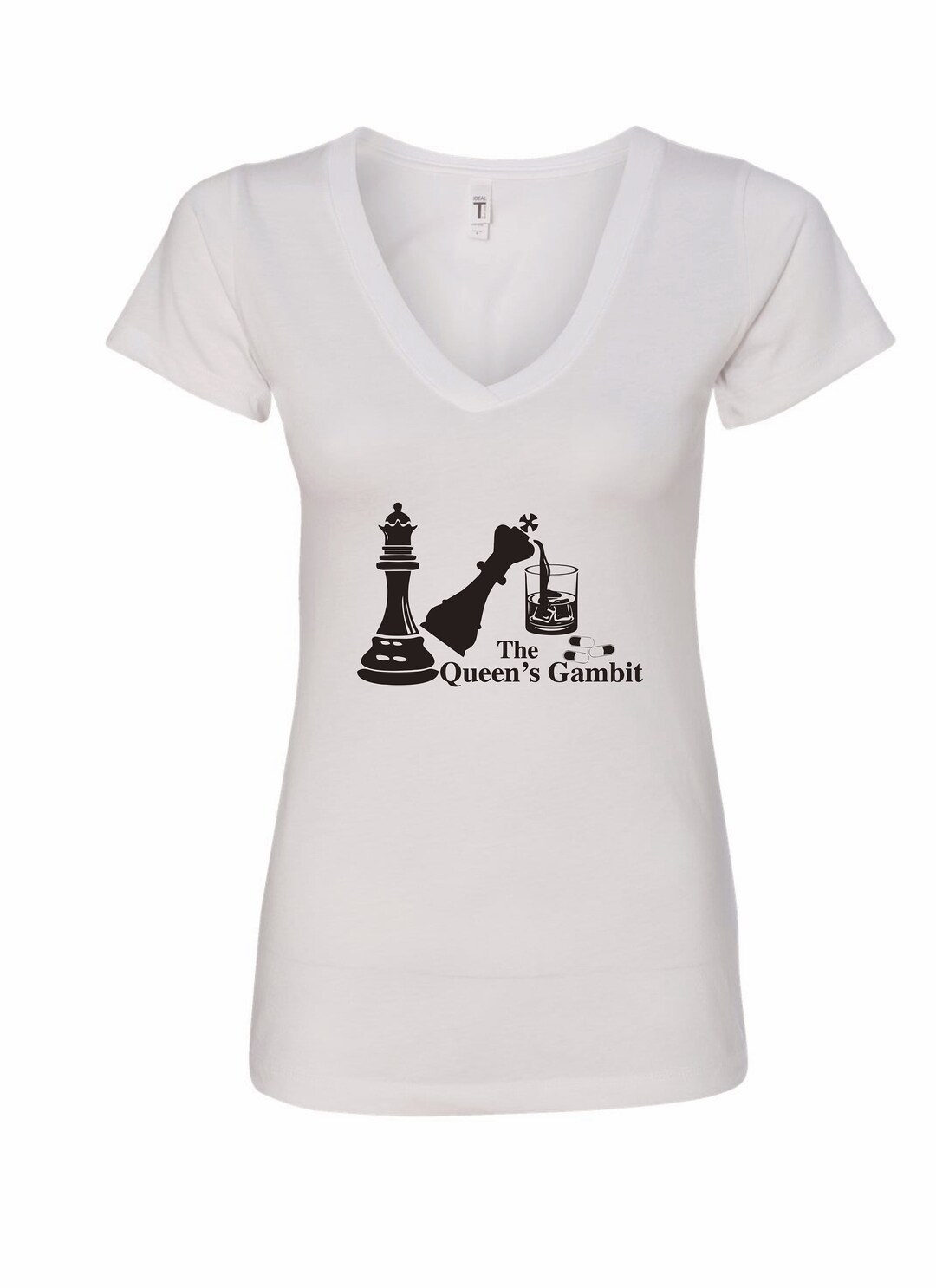 El Gambito de la Reina Ajedrez, Alcohol y Píldoras Camiseta de