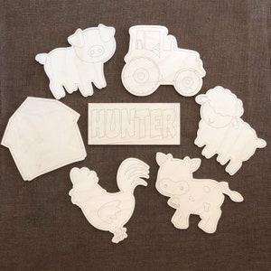Farm theme painting blanks, Farm cut outs, wood cutout