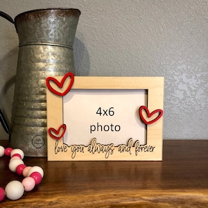 Valentine photo frame, Love always photo frame, Valentine's gift for her, gift for him, wedding gift, love frame