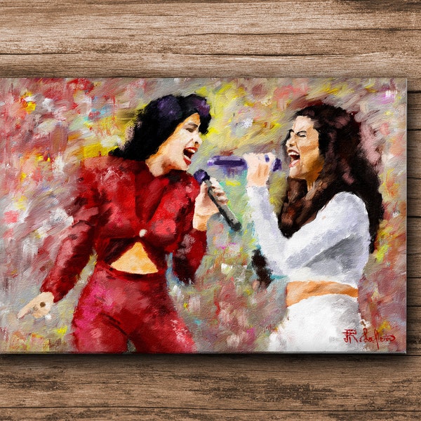 Impression d'art mural de Selena Quintanilla et Selena Gomez pour le salon et la salle de musique chambre décoration murale