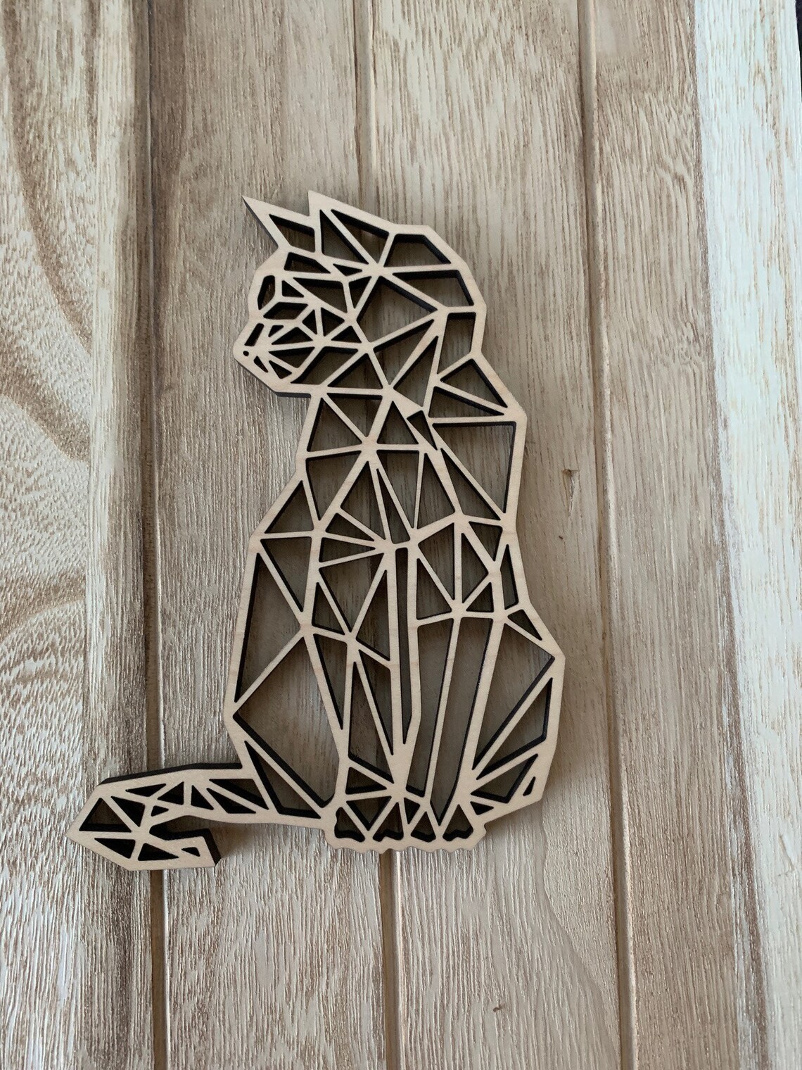 Cat Geometric Wall Art/animal/kitty Etsy