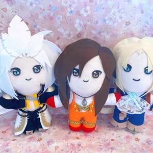 FF9 Zidane-, Garnet- en Kuja-knuffels (klaar voor verzending!)