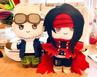 FF7: Cid Highwind & Vincent Valentine Plushies