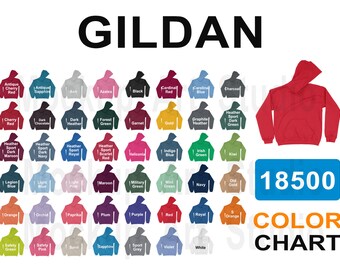 gildan 18500 color chart