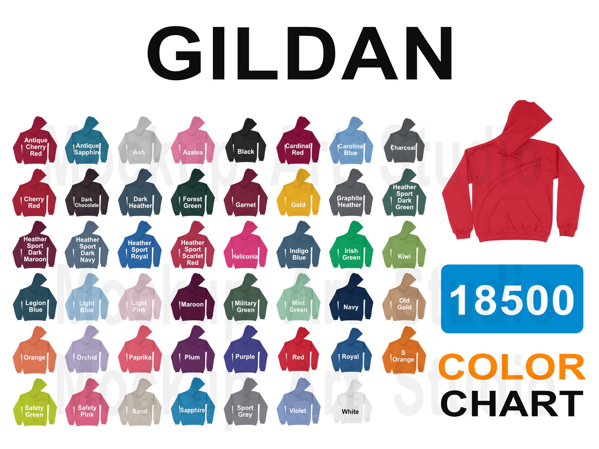 Gildan Hoodie Color Chart | ubicaciondepersonas.cdmx.gob.mx