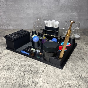 Dab Station de concentré Slate Pro Terp Pearl 710 de SwaysCrafts | Porte-outil, Support pour bouchon de carburateur, Support pour pétard, Nettoyant pour bouchon, Support pour perle