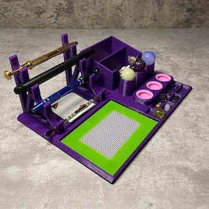 The Concentrate Slate + Plus Dab Station Tool Organizer | Dabbing Station, dab organizer, dab setup, dab mat, 420, terp pillar, terp pearl,