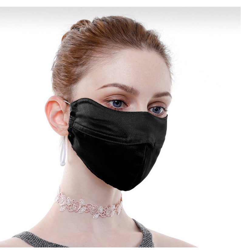 2PCS Easy Breath Face Mask 100 Silk Washable Large Size Etsy
