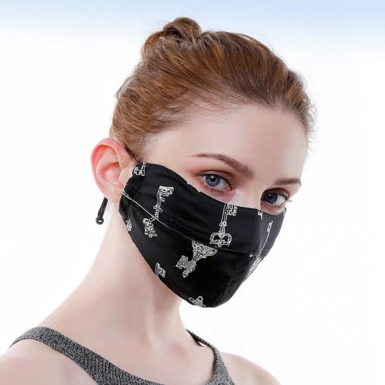 2PCS Easy Breath Face Mask 100 Silk Washable Large Size Etsy