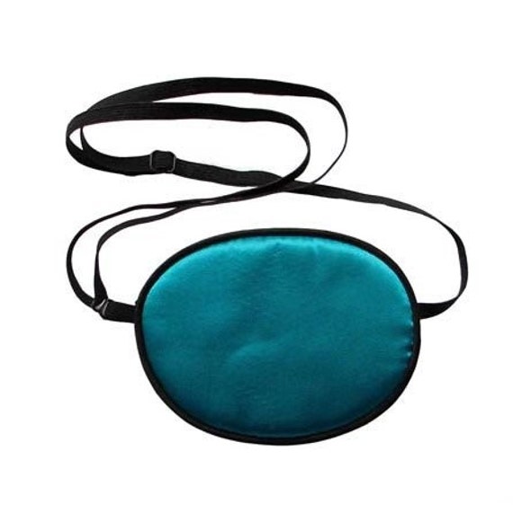 Blue sapphire color eye patches adjustable double side silk etsy