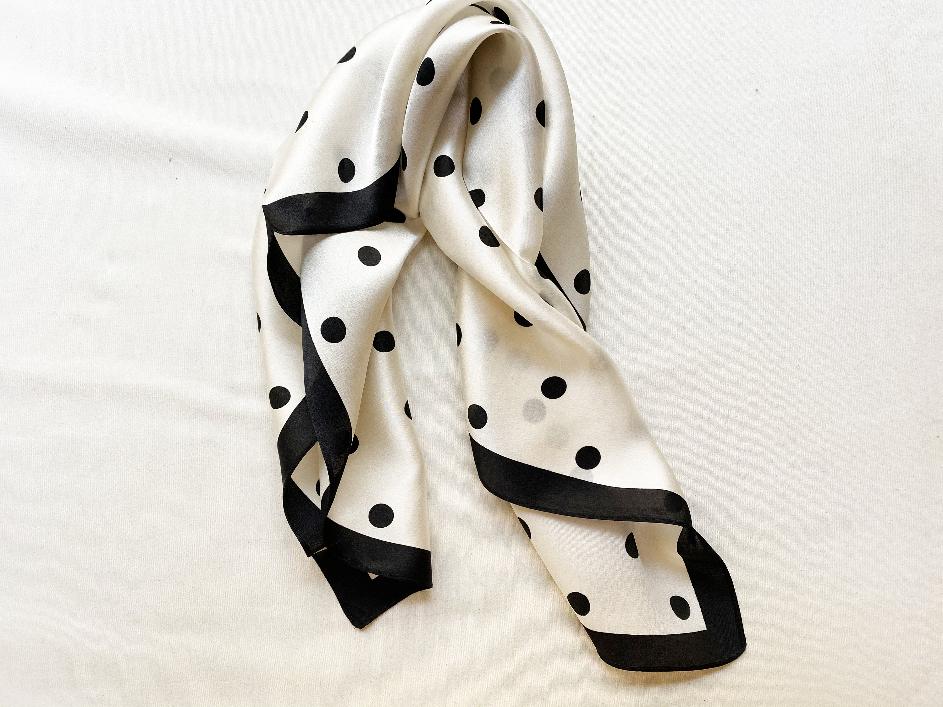 Classic Polka Dot Madder Silk Scarf - Brown • Viola Milano