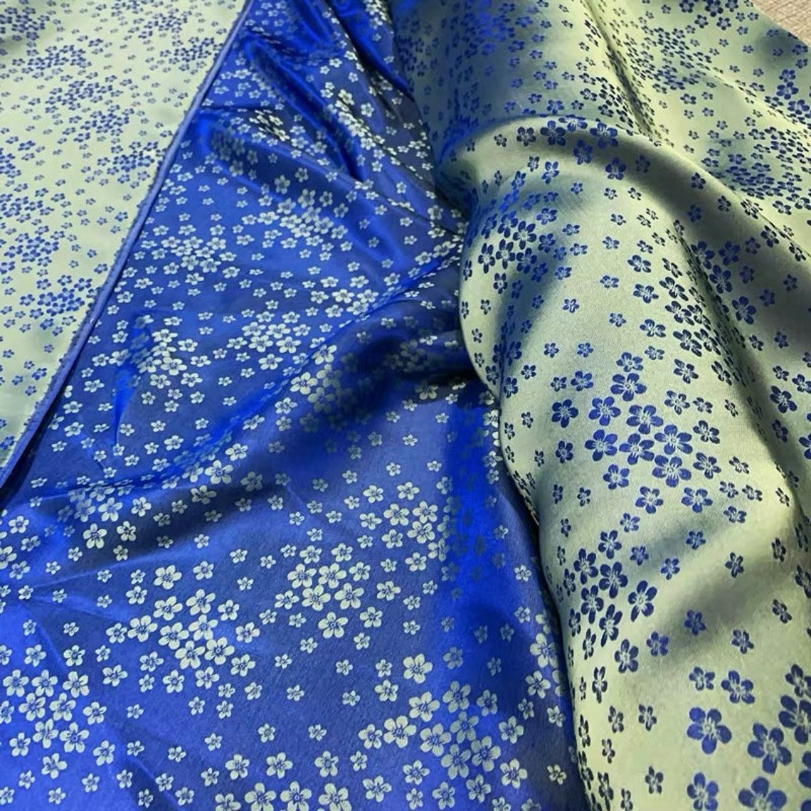 Gradient Silk Jacquard Heavy Silk Fabric by the Yard Etsy