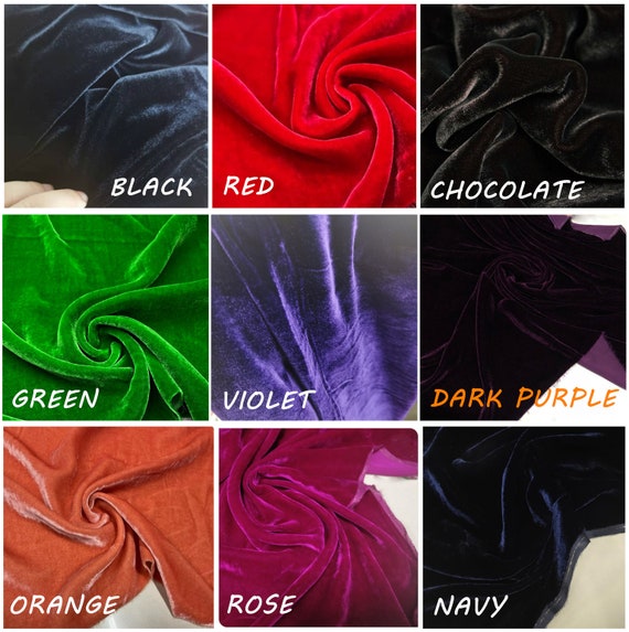 Pure Silk Velvet Fabric by the Yard Customized Length Silk Etsy