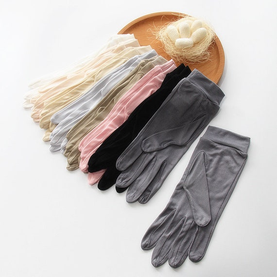 de seda 100% de un par guantes de seda de moda - Etsy España