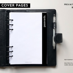 Printable Planner Dashboards, CEO Set, Planner divider, Minimal planner inserts, Sectioning, Pocket, Personal, Half Letter, Mini Hp, A6