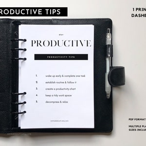 Motivation PLANNER Dashboards, 2021, divisor de planificador, inserciones de planificador mínimo, seccionamiento, bolsillo, personal, media letra, Mini Hp, A6