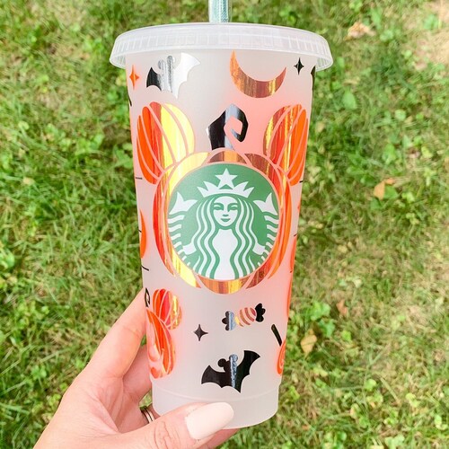Mickey Halloween Starbucks Cup Disney Halloween Tumbler Etsy
