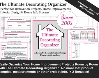 The Ultimate Decorating Organizer & Home Decor Planner - A Room By Room Interior Design Planner and Organizer, New Home Gift, Homeowner Gift