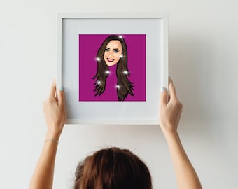 Retrato de caricatura personalizado: Arte digital personalizado (descarga digital)