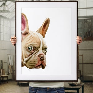 Pintura de mascotas Acuarela Peekaboo Retrato de mascota personalizado Retrato de perro Peekaboo Retrato de acuarela personalizado Perro Gato Arte Memorial por pérdida de mascota