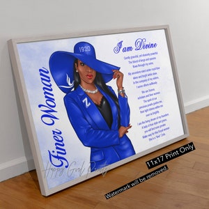 Zeta Phi Beta Inspired Wall Art, A Finer Woman, 1920, 11x17