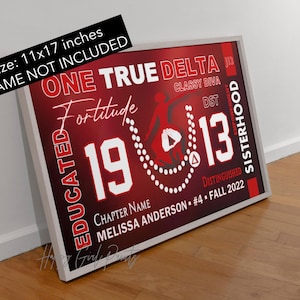 Personalized Line Crossing DST Delta Sigma Theta Inspired Wall Art