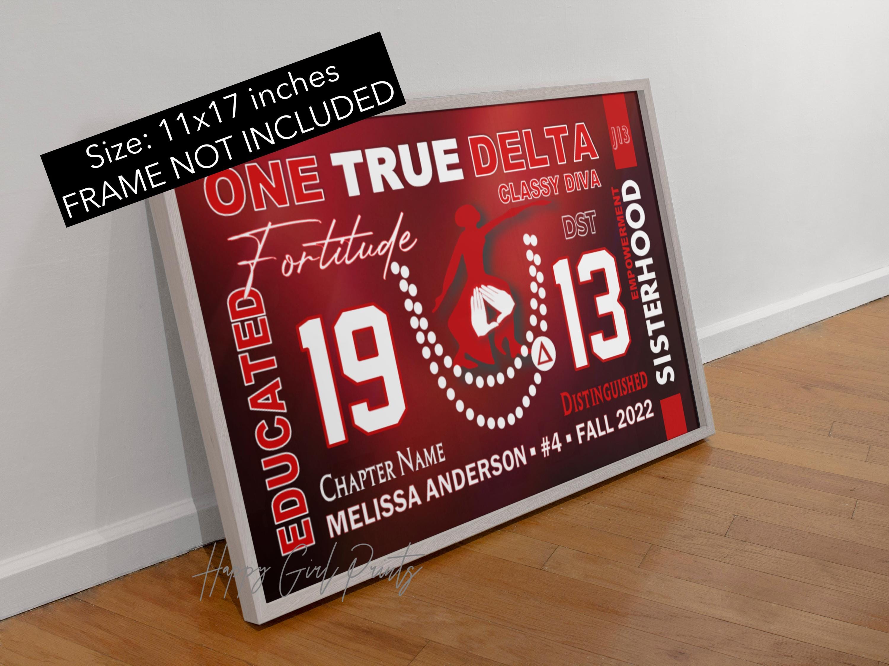 Personalized Line Crossing DST Delta Sigma Theta Inspired Wall Art