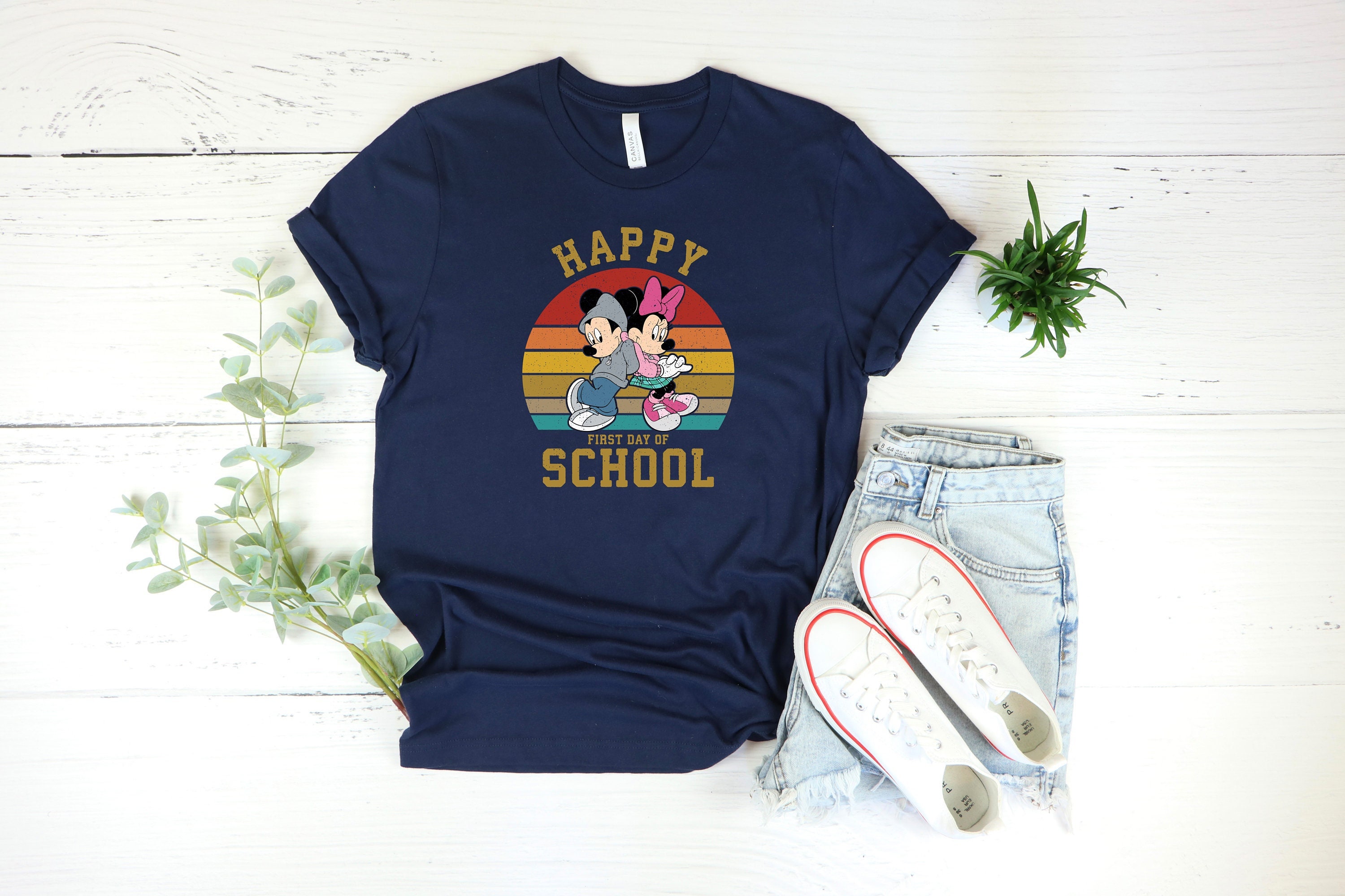 Happy First Day Of School Shirt Mickey Shirt Back To School Shirt Teacher Disney Shirt Elementary School Shirt Pre-k Shirt Plus Size Up To 5xl