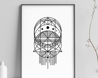 Digital Download – Sacred Geometry Wall Art | Cosmic Healing Print with Crop Circle Energy | Mystical Printable Decor by Reclaimed Heritage