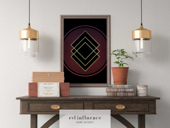 Sacred Geometric Art | Irediscent Art | Modern Colorful and Minimalistic Printable Wallart