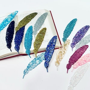 Glittery Feather Bookmarks!