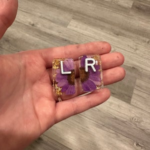 Gold and Purple Flower X-ray markers