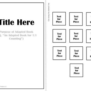 EDITABLE Adapted Book Template - Digital Download (Special Education, Speech Therapy, Preschool, Elementary)