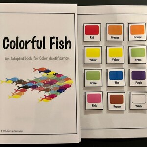 Adapted Book for Color Identification - "Colorful Fish" (Interactive, Special Needs, Adaptive, Preschool, Autism, Hands-On, Educational)