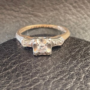 Vintage 14k Diamond Ring