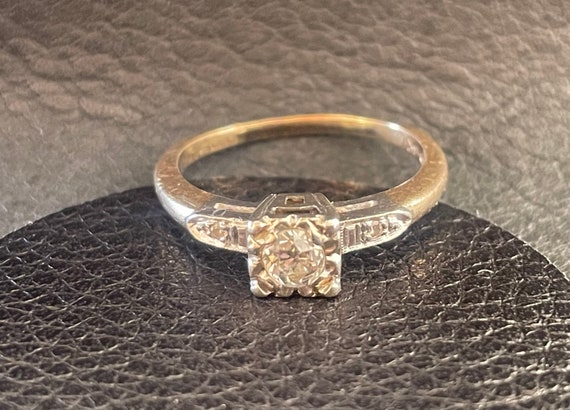 Vintage 14k  Diamond Ring - image 1
