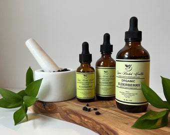 Elderberry Tincture | Organic | Extract Herbal | Sambucus Nigra | Sebi | Immune Support