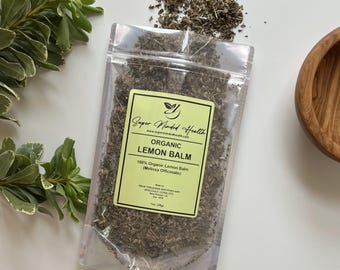 Lemon Balm | C/S Organic Dried Cut and Sifted | Melissa Officinalis | Nervine
